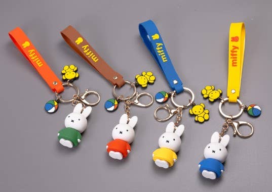 Miffy Charaters Figure Key Holder-Bag Charm, Gift Key Ring