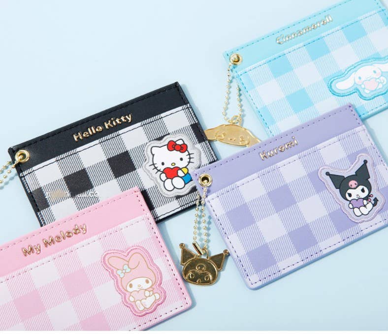 Sanrio Characters Pocket Card Wallet Holder with Metal Charm