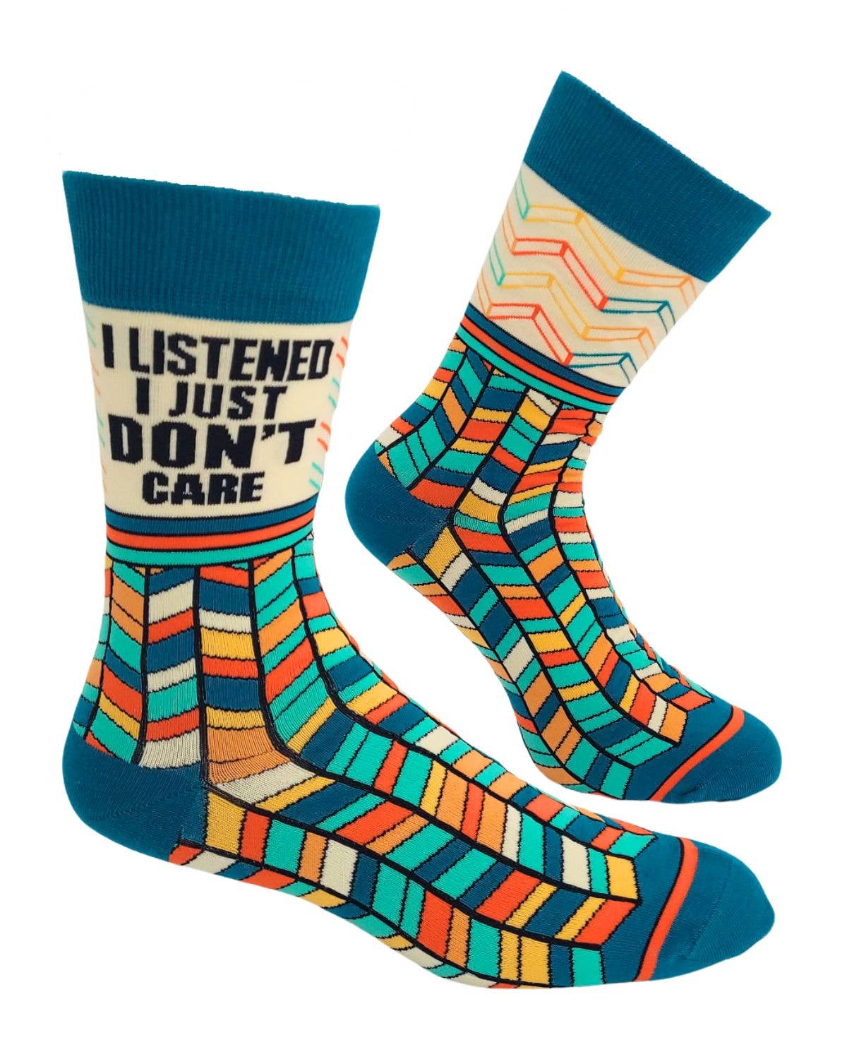 I Listened I Just Don't Care Men's Novelty Crew Socks - Wholesale