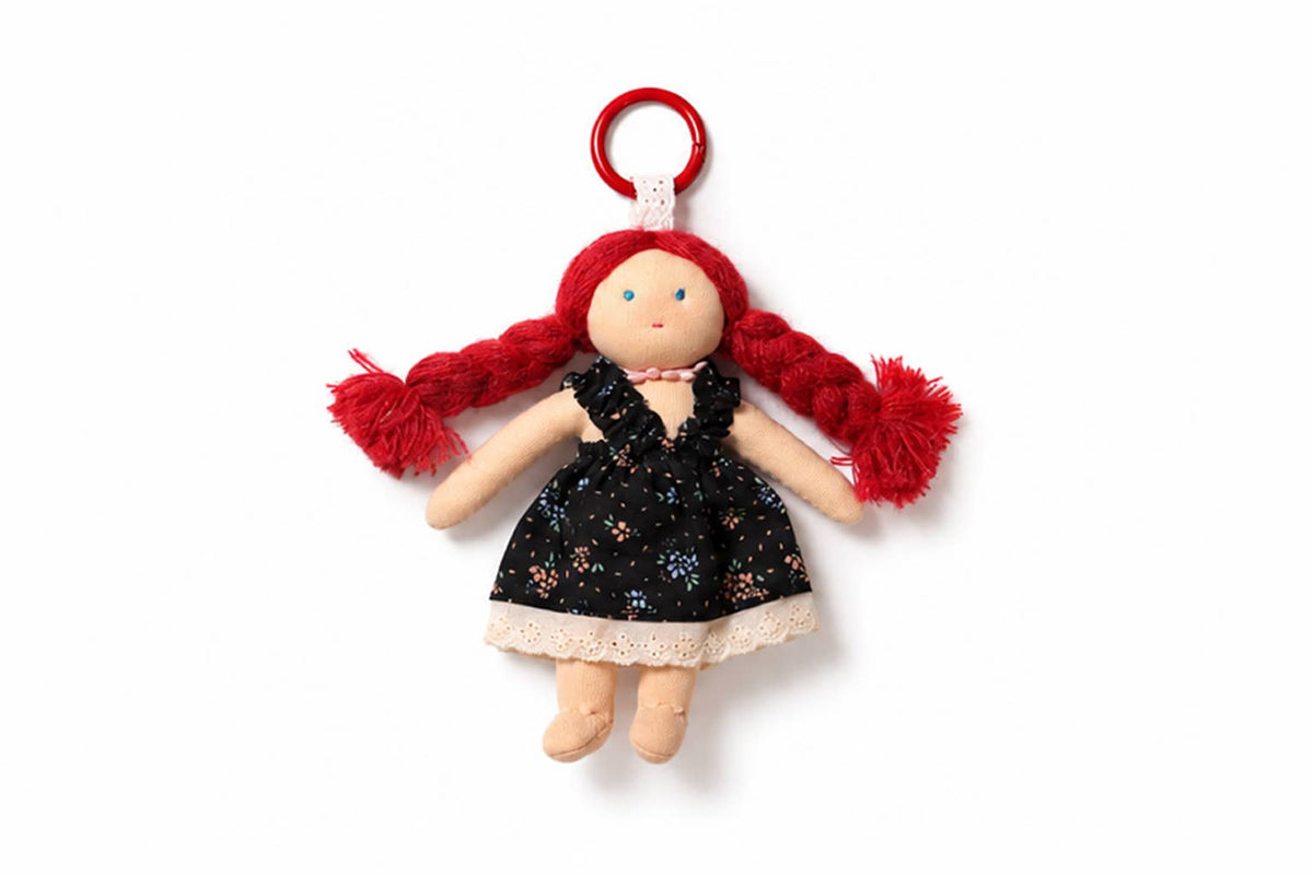 Handmade Doll Keychain-Plush Keychain-Bag Charm-Black Dress