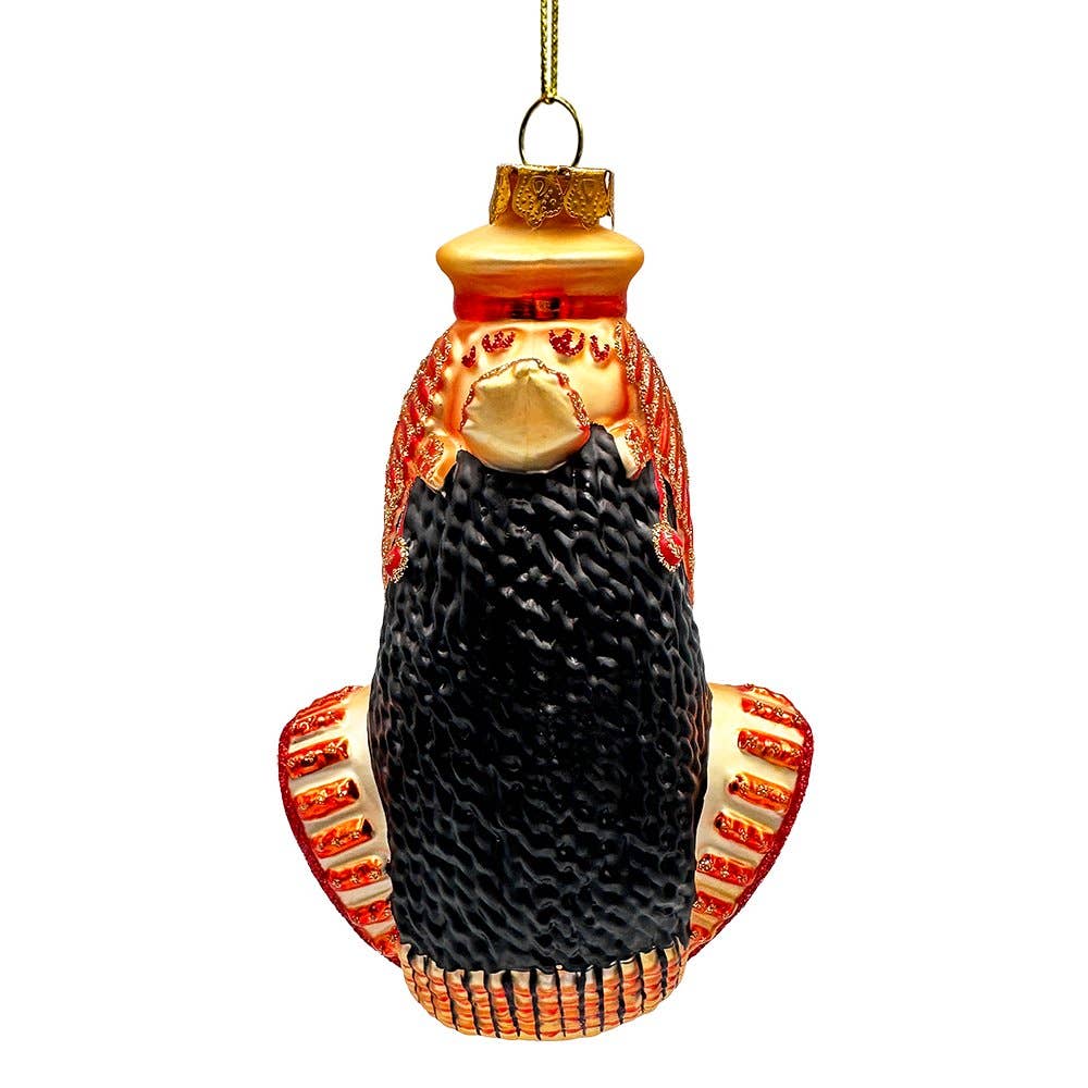 Majestic Cleopatra Glass Ornament, Egyptian Holiday Unique