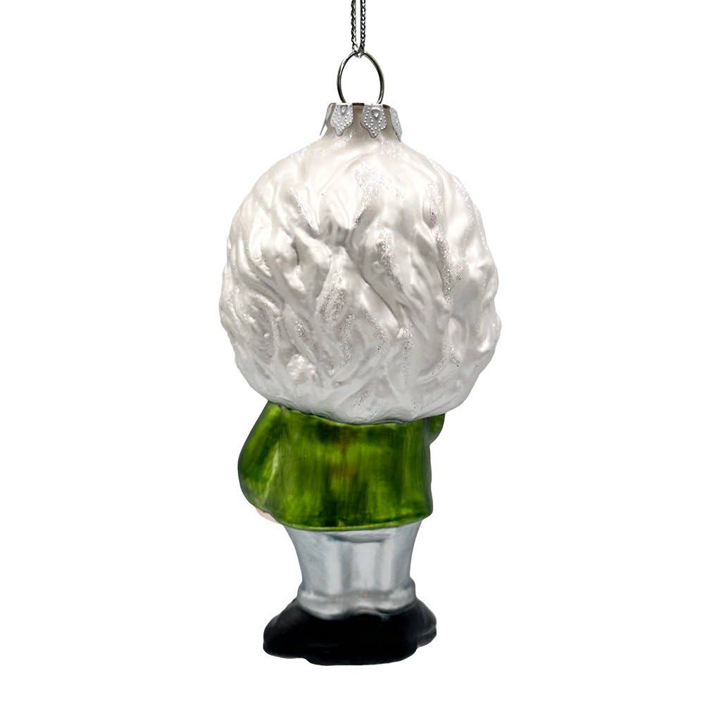 Albert Einstein Handcrafted Glass Ornament