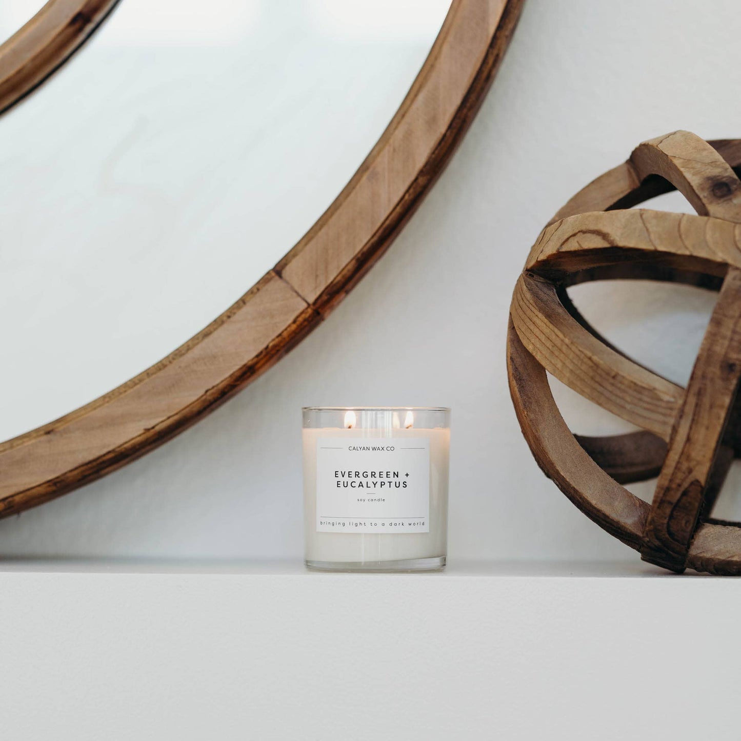 Evergreen + Eucalyptus - Glass Tumbler Soy Candle