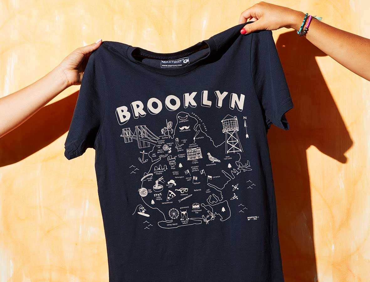 Maptote - Brooklyn Adult Tee - Navy