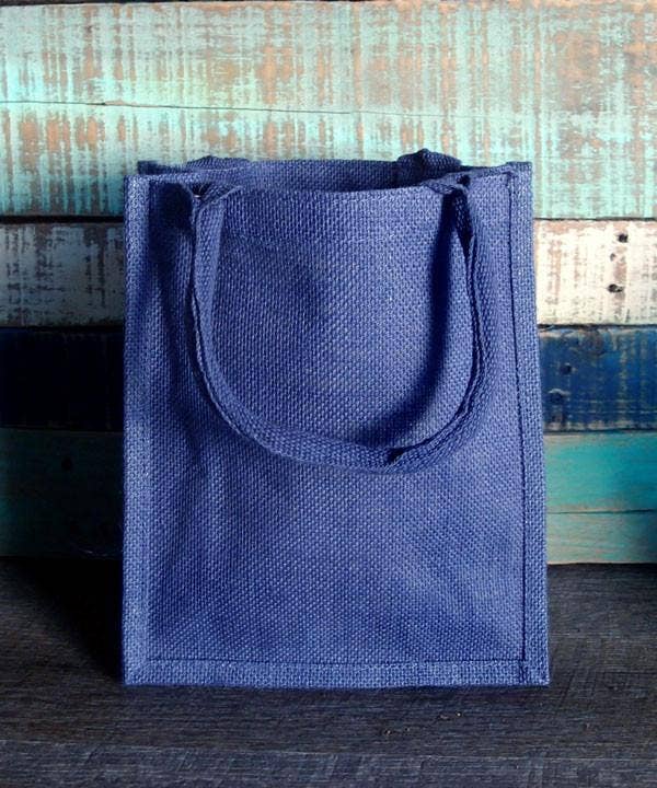 TBF Small Burlap Jute Book Bag with Full Gusset - TJ887