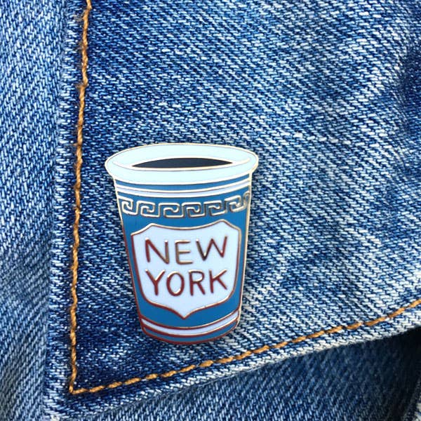 New York City Coffee Cup Pin