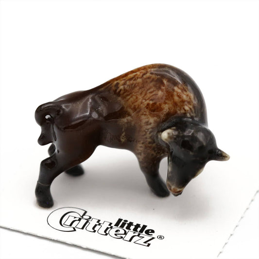 Little Critterz - Prairie American Bison Porcelain Miniature