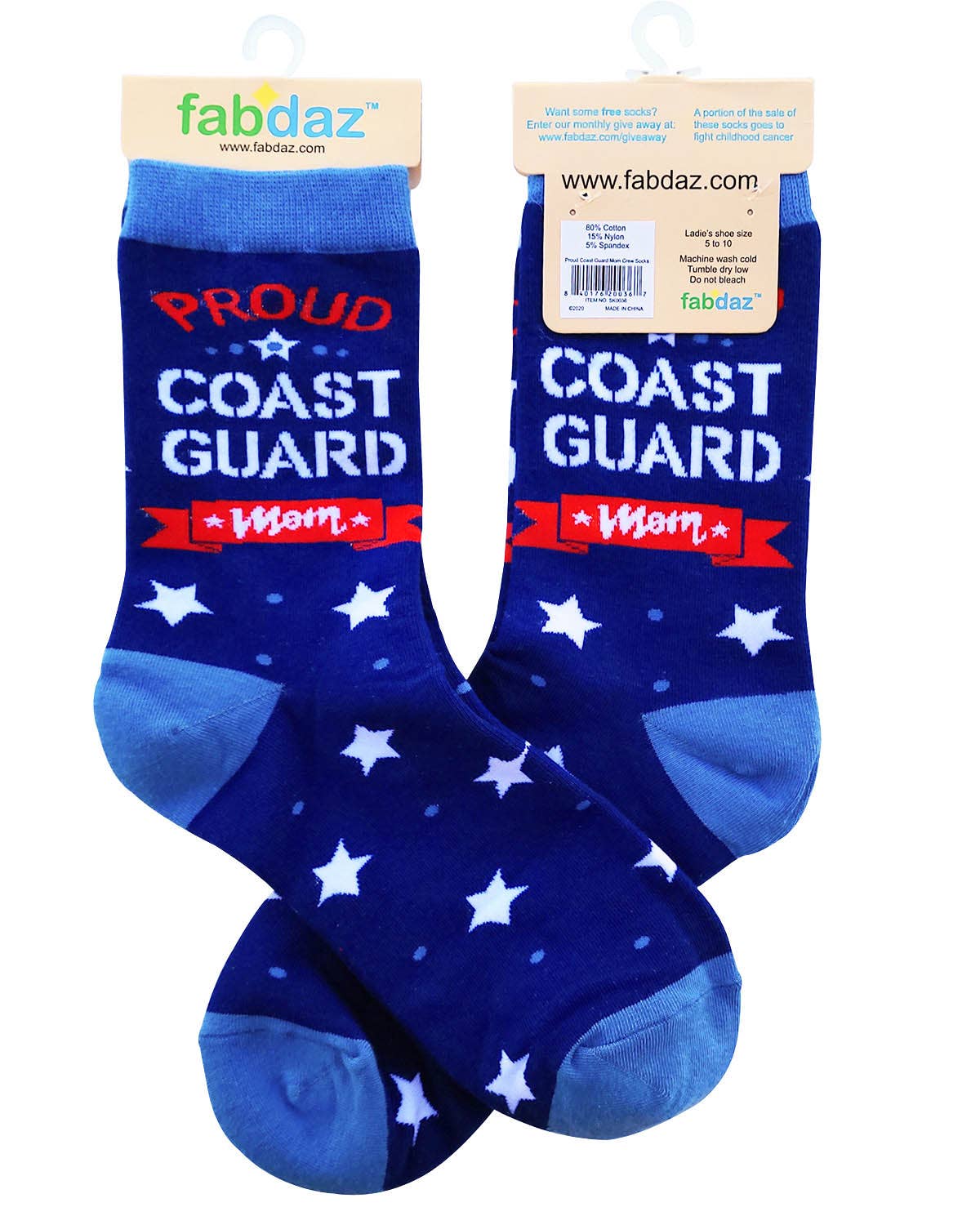 Fabdaz - Proud Coast Guard Mom Women's Crew Socks
