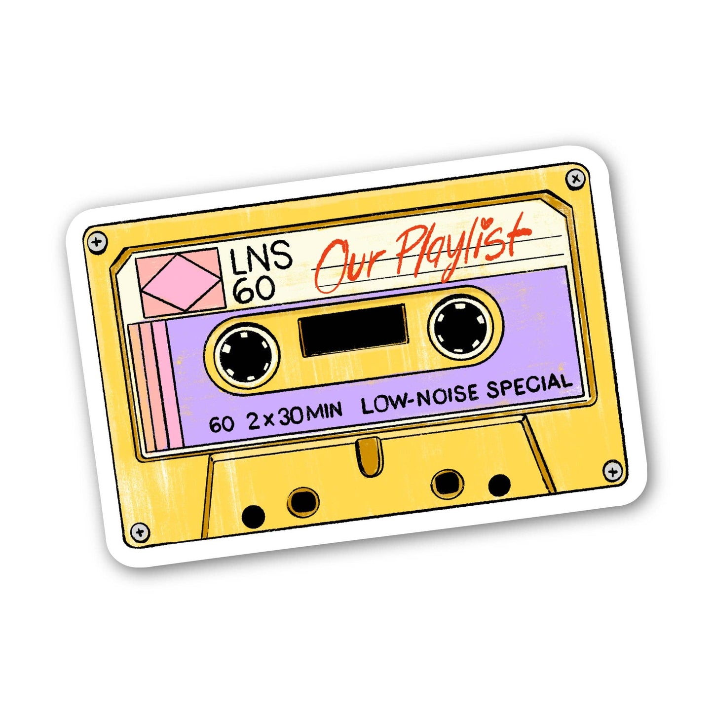 Our Playlist Cassette Tape Sticker