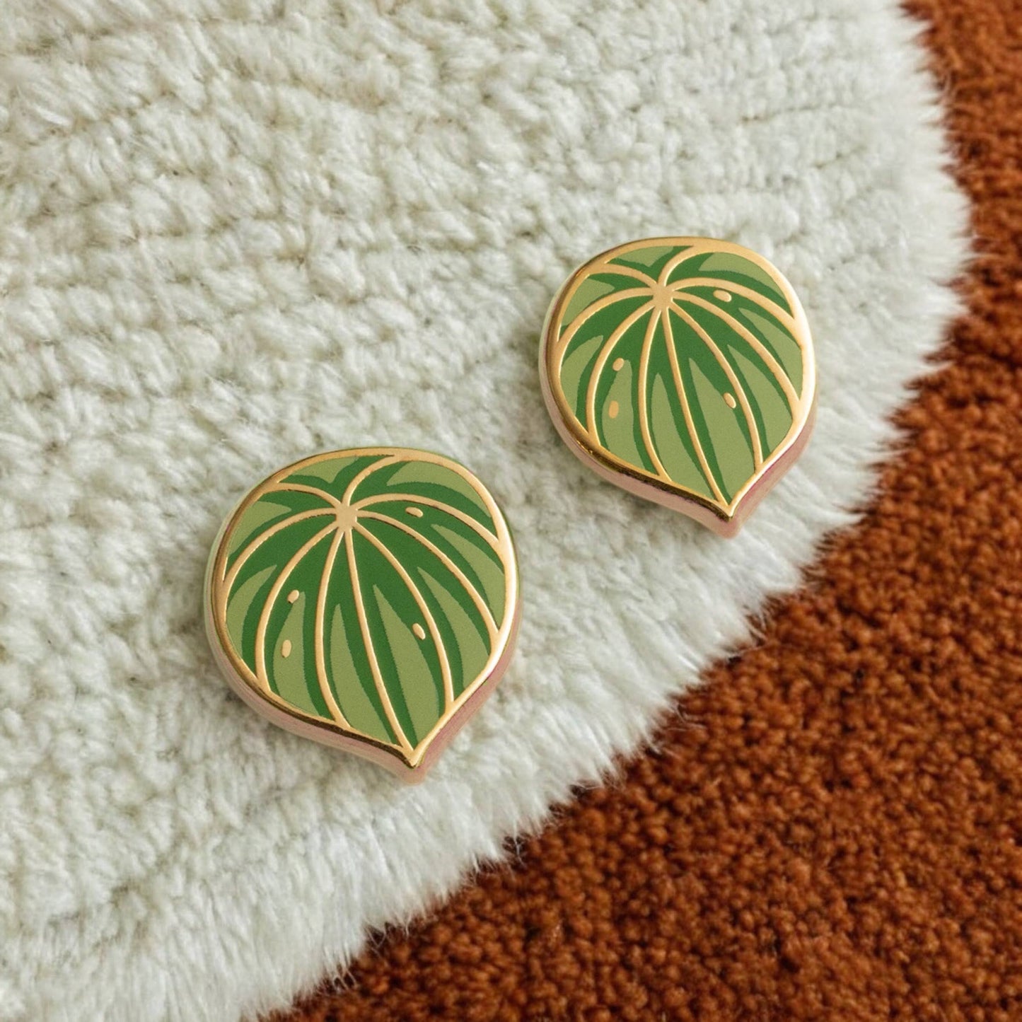 Watermelon Peperomia Earrings