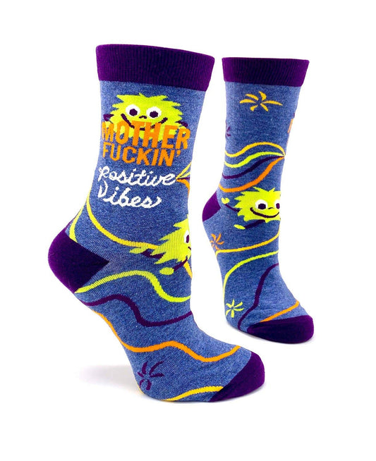Fabdaz - Mother Fuckin' Positive Vibes Women's Crew Socks