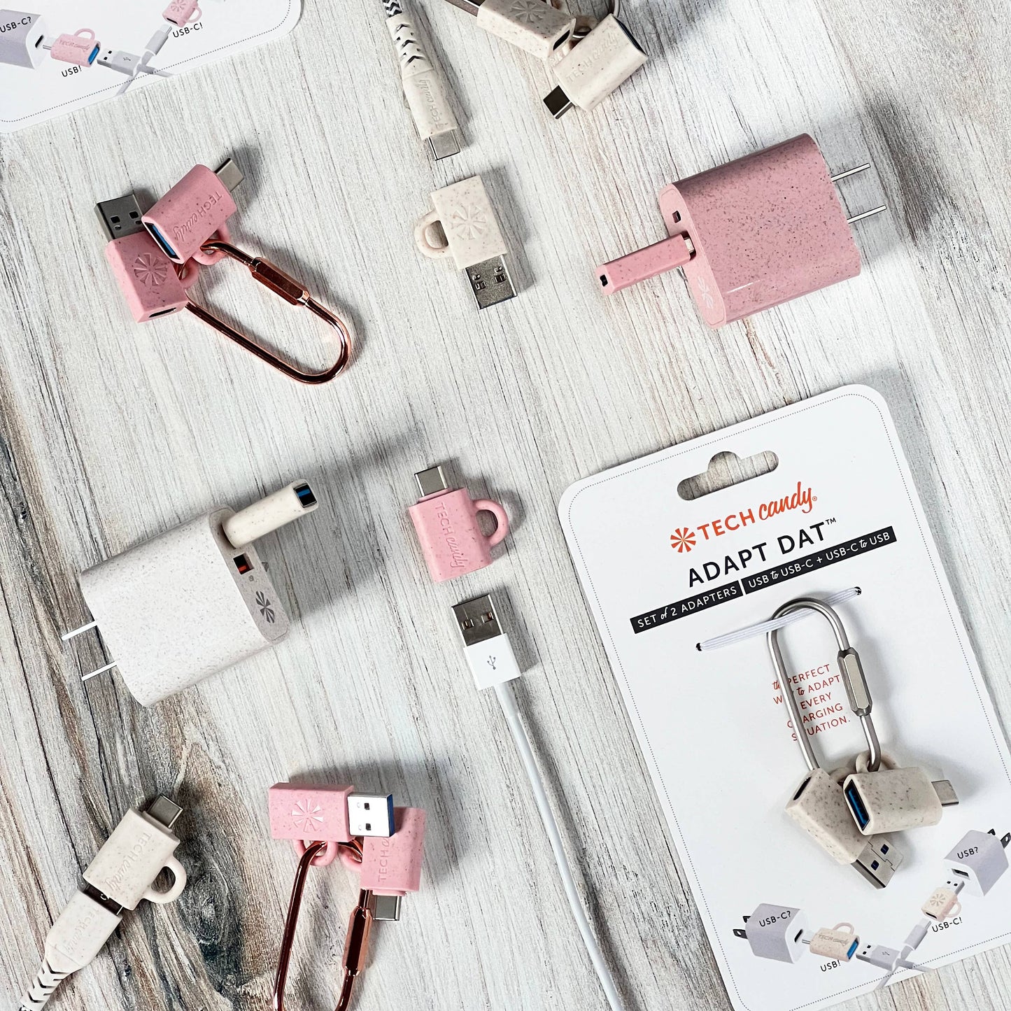 ADAPT DAT SET OF 2 ADAPTERS (USB TO USB-C + USB-C TO USB)