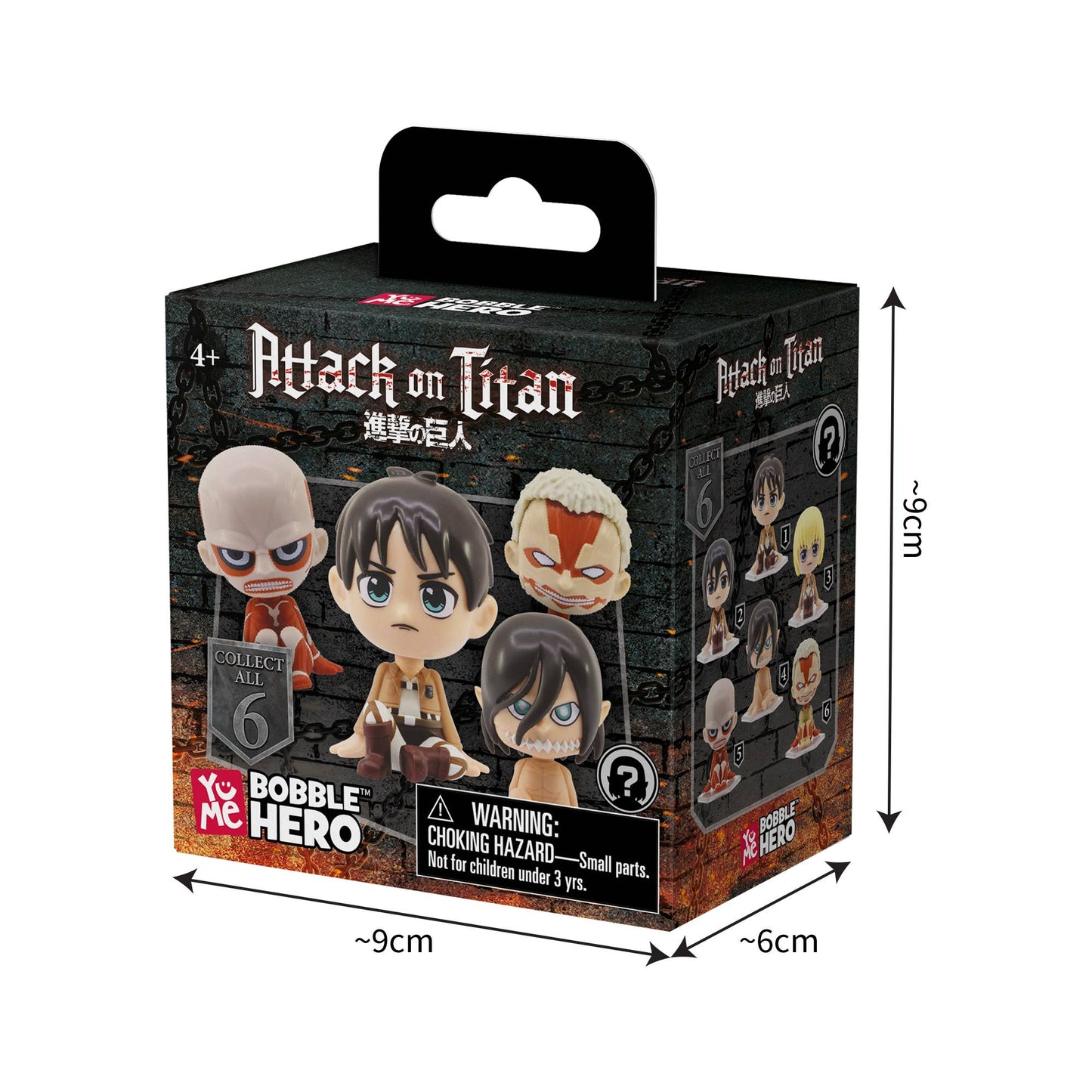Attack On Titan YuMe Bobble Hero Blind Box - PDQ (12 Units)