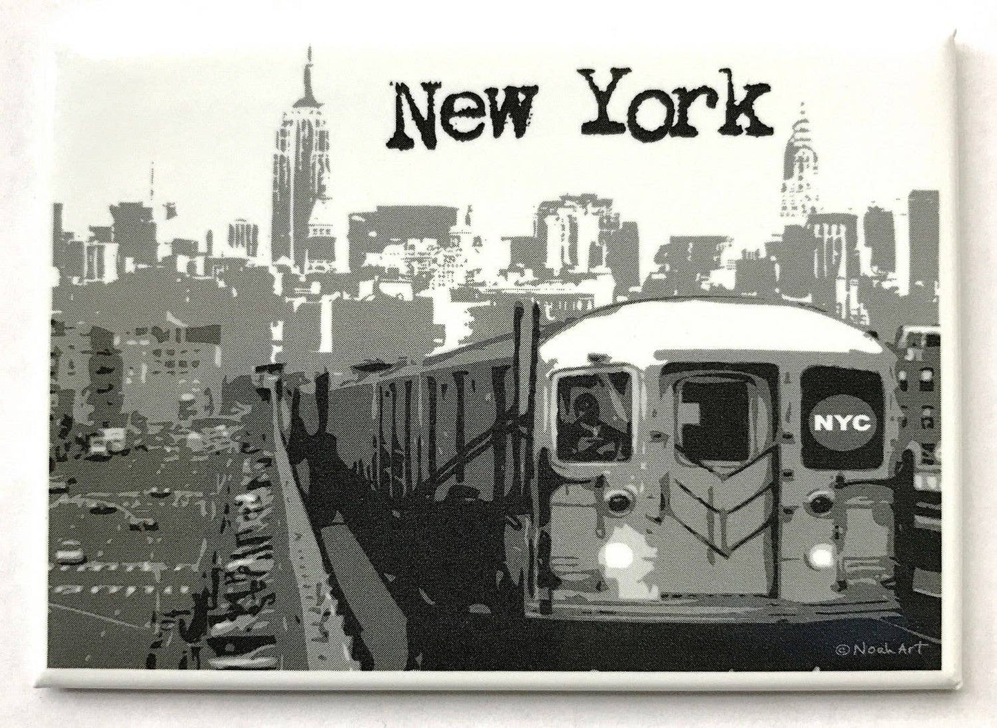 New York City Magnet Subway Skyline