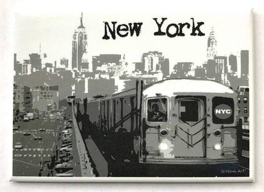 New York City Magnet Subway Skyline