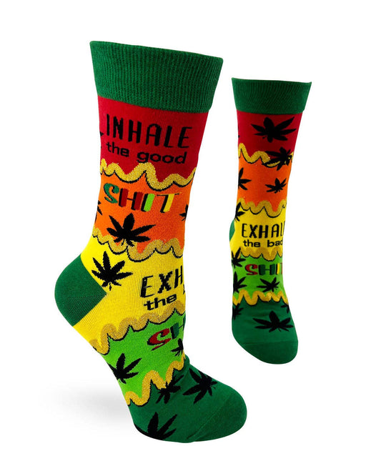 Women socks "Inhale The Good Shit, Exhale The Bad Shit"