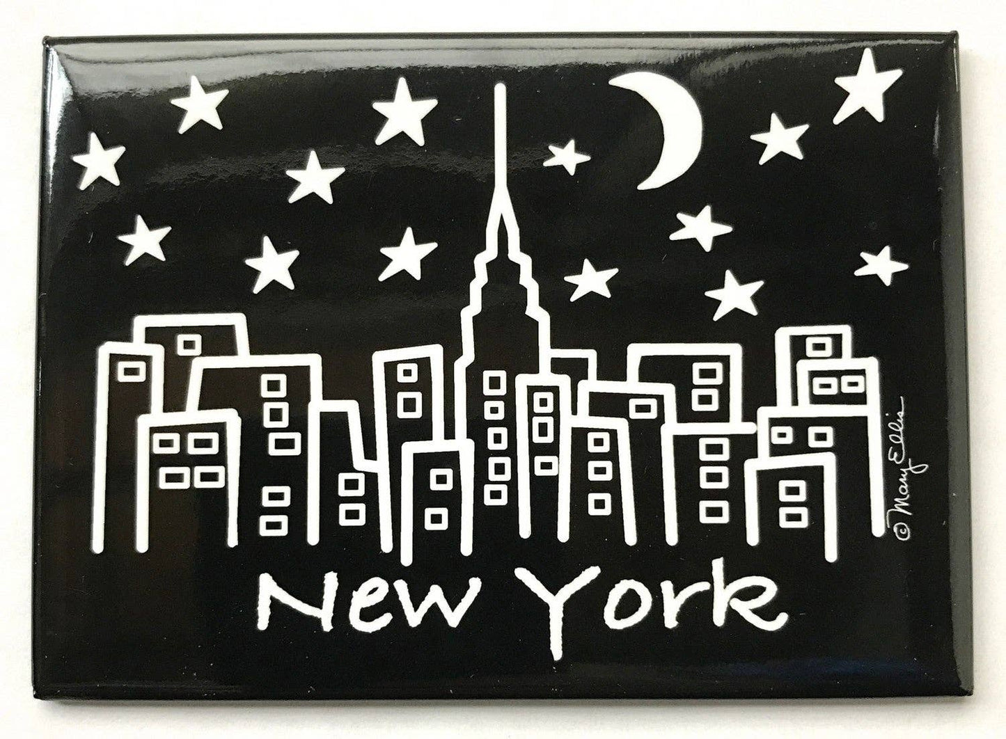 Mary Ellis - New York Chalk Skyline Magnet