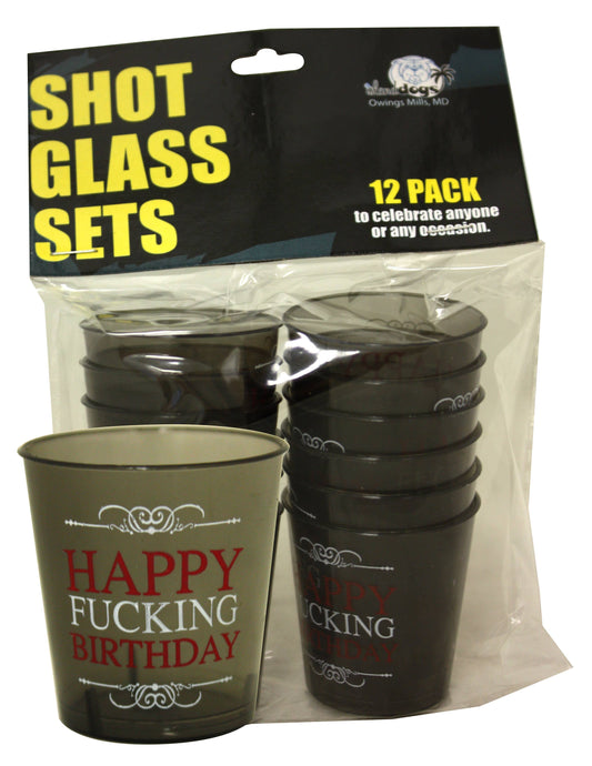 Island Dogs - Happy Fucking Birthday Shot Glass Set
