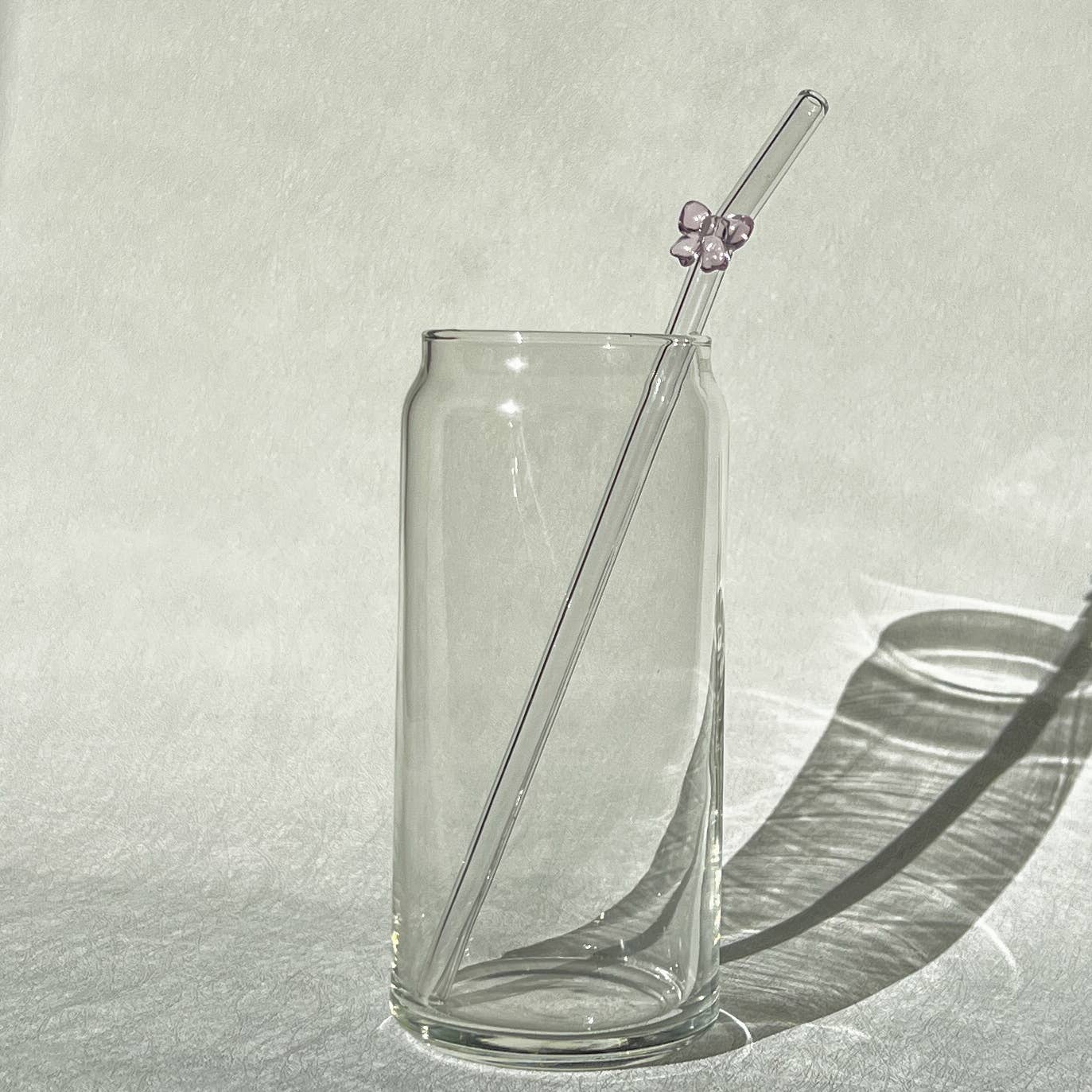 Glass straws with cute decal