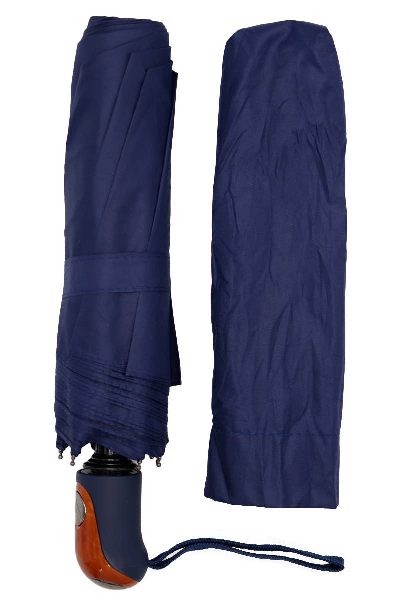 Monochrome Auto Open-fold Compact Umbrella