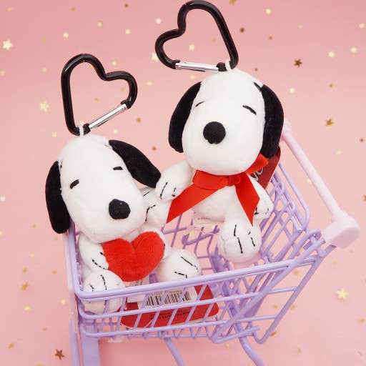 K_Wonderland - Peanuts Snoopy give you Heart Key Chain Bag Charm heart Ring