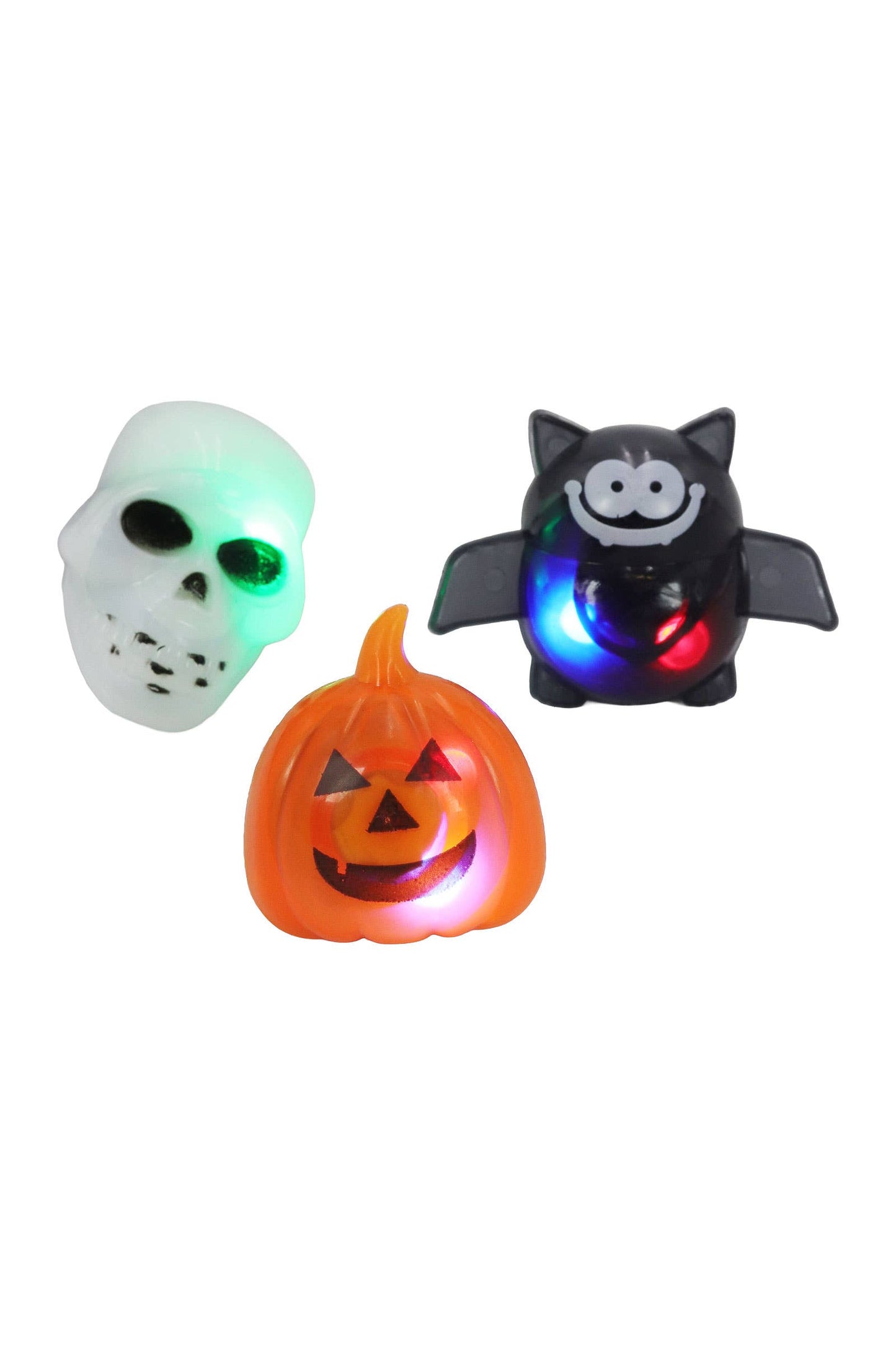 Halloween Ornament Led Light-up Ring - 24 Pcs