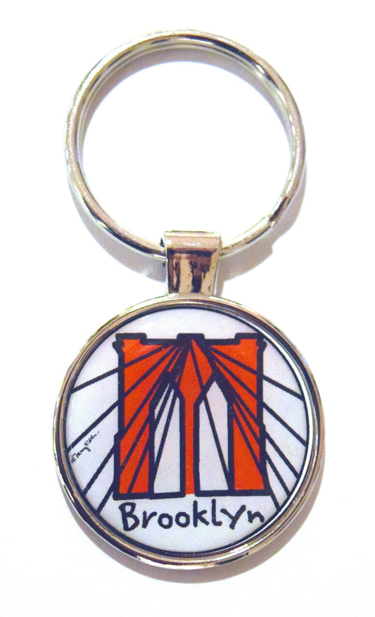 Brooklyn Bridge Dome Keychain | Brooklyn Souvenir Key Ring