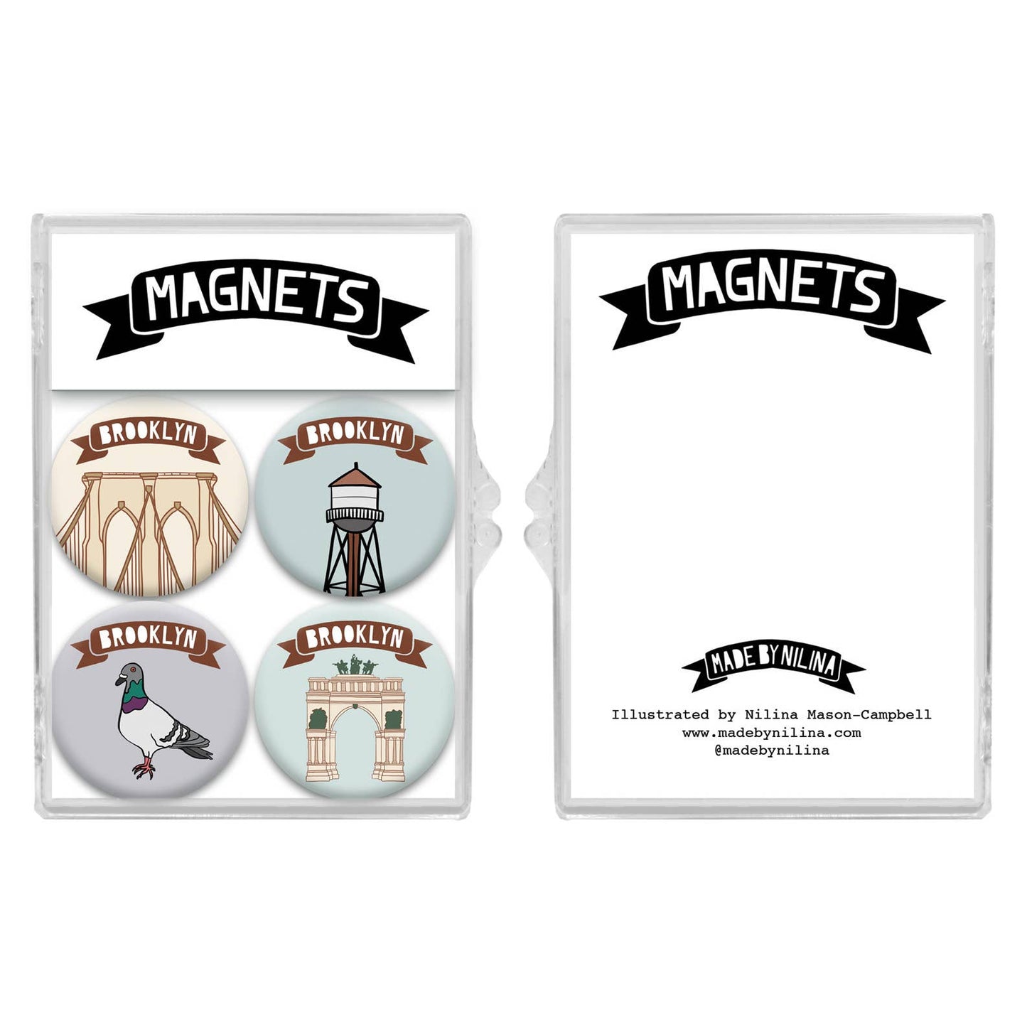 Brooklyn Magnet Set NYC NY New York City BK Souvenir