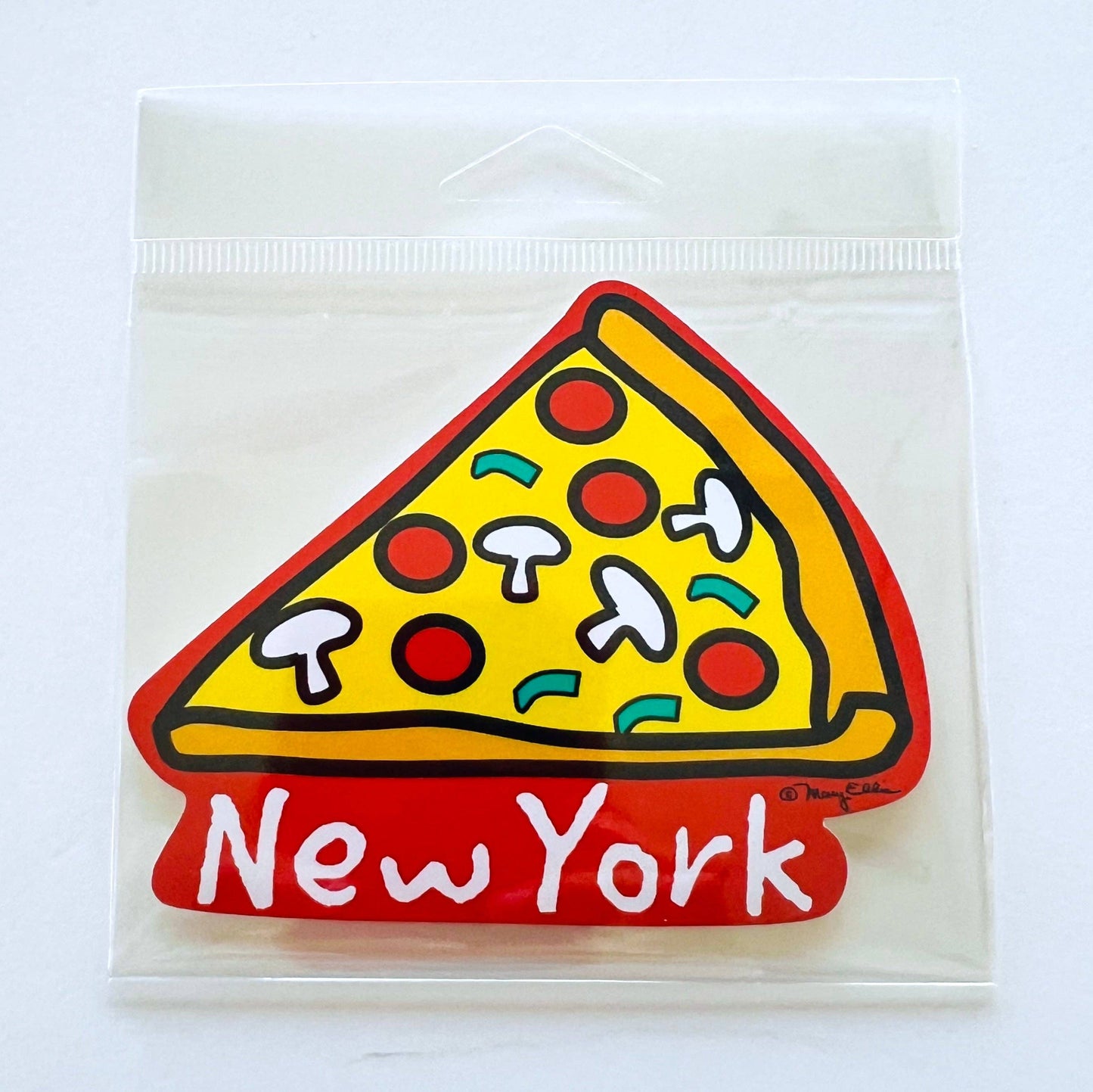 Mary Ellis - New York Giant Sticker Pizza