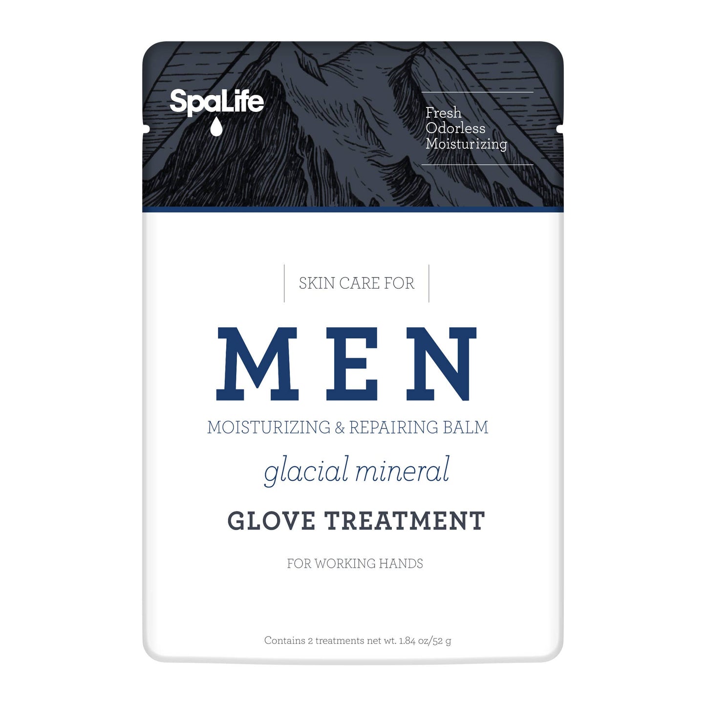 My Spa Life - Men's Glacial Mineral Moisturizing Hand Gloves
