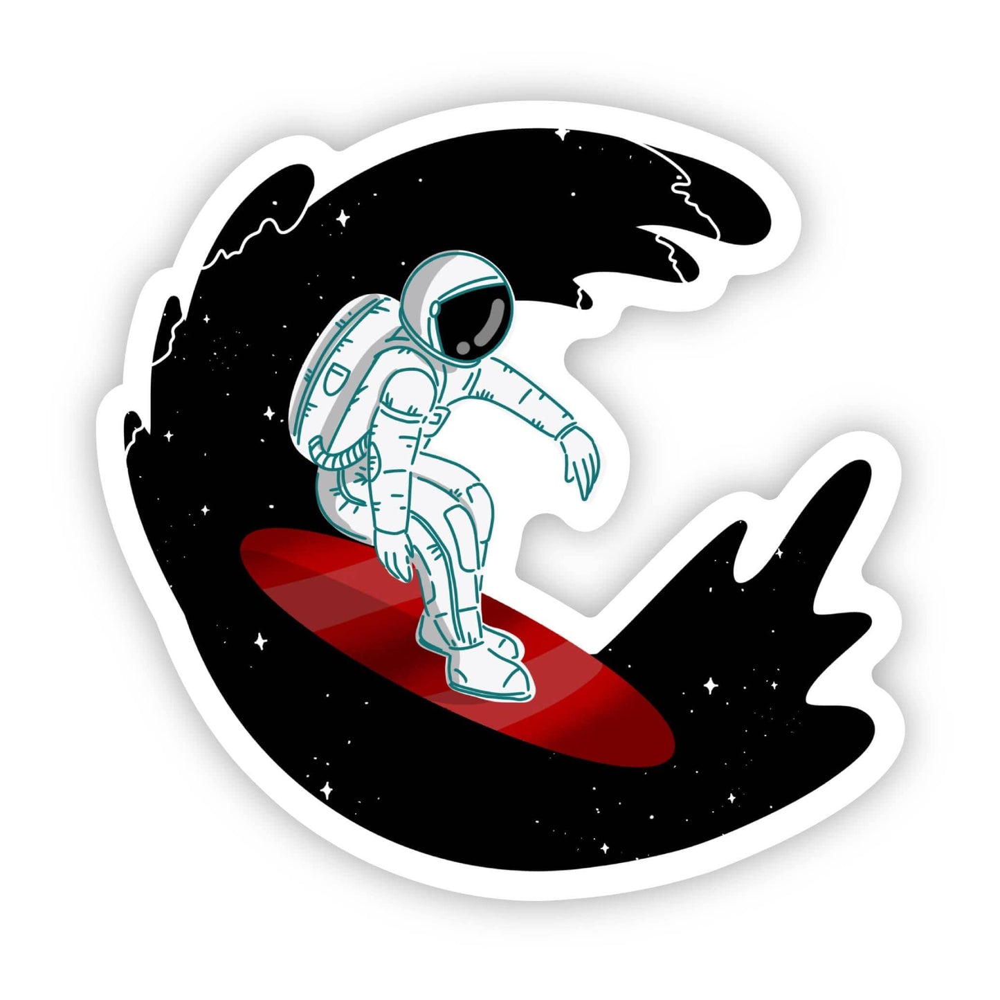 Big Moods - Space Surfing Astronaut Sticker