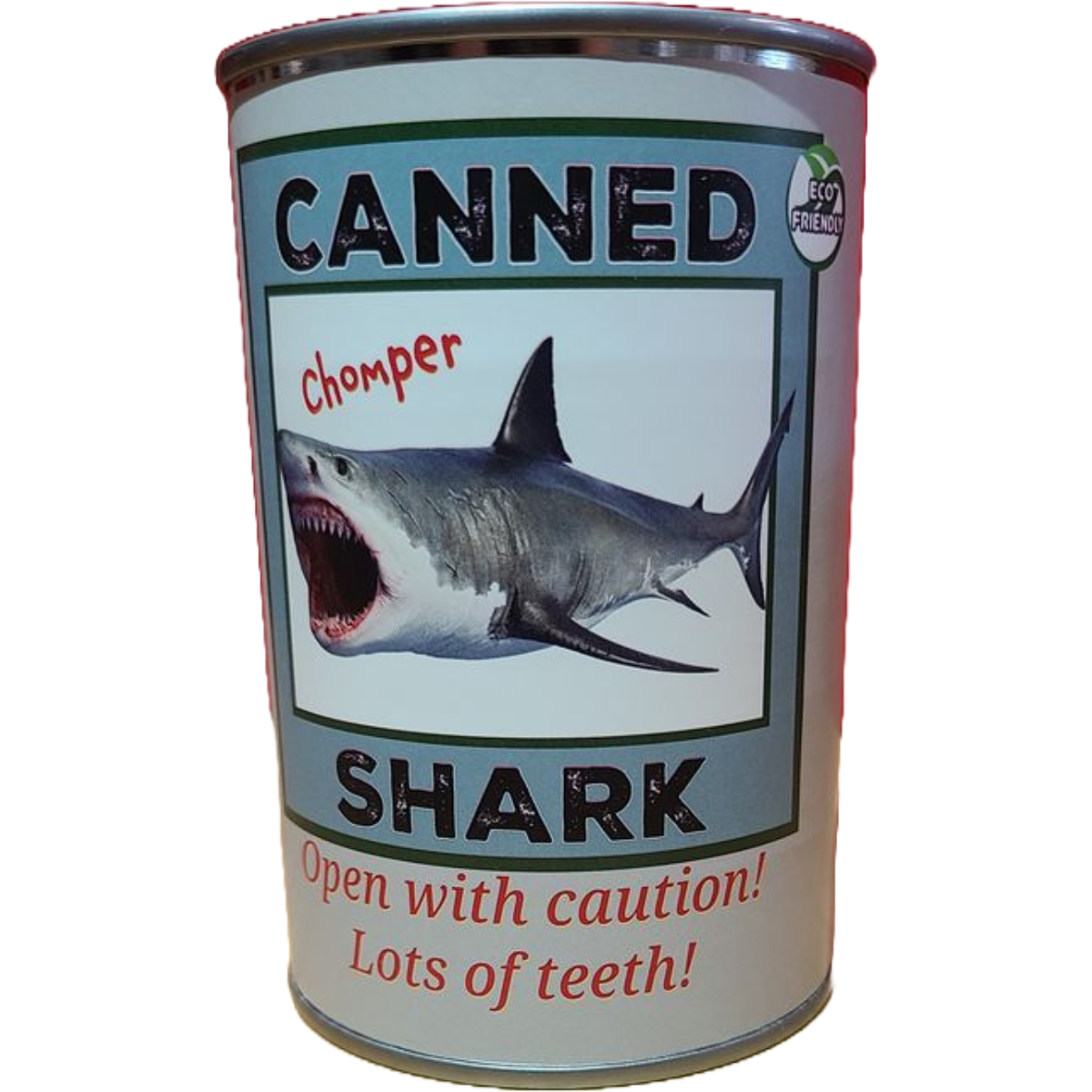 Canned Shark | Stuffed Animal Plush w/Jokes | Unique Gift