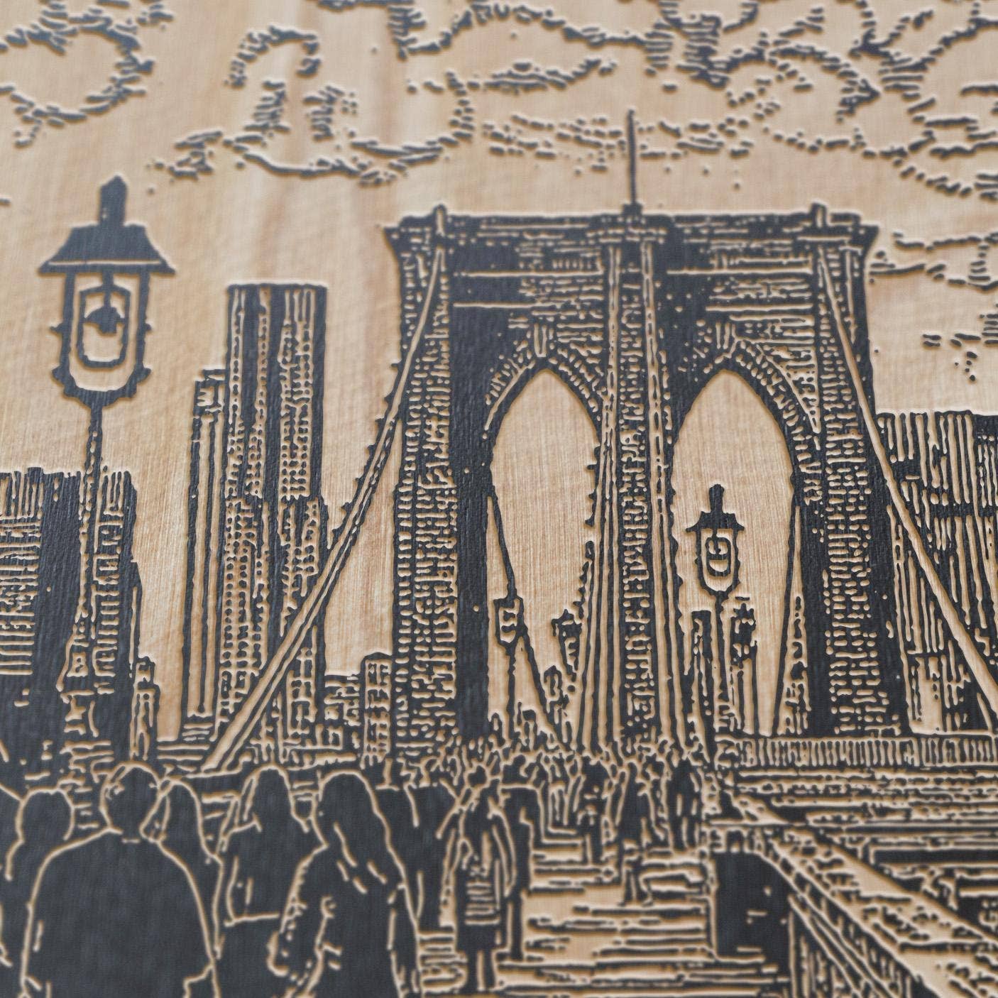 Life on the Brooklyn Bridge Engraved Illustration