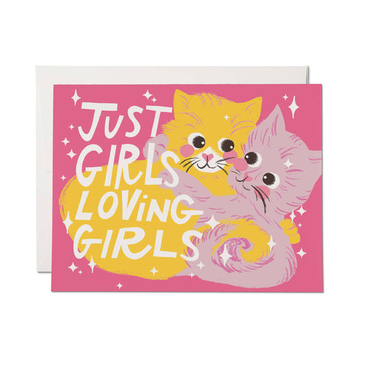 Red Cap Cards - Just Girls greeting card