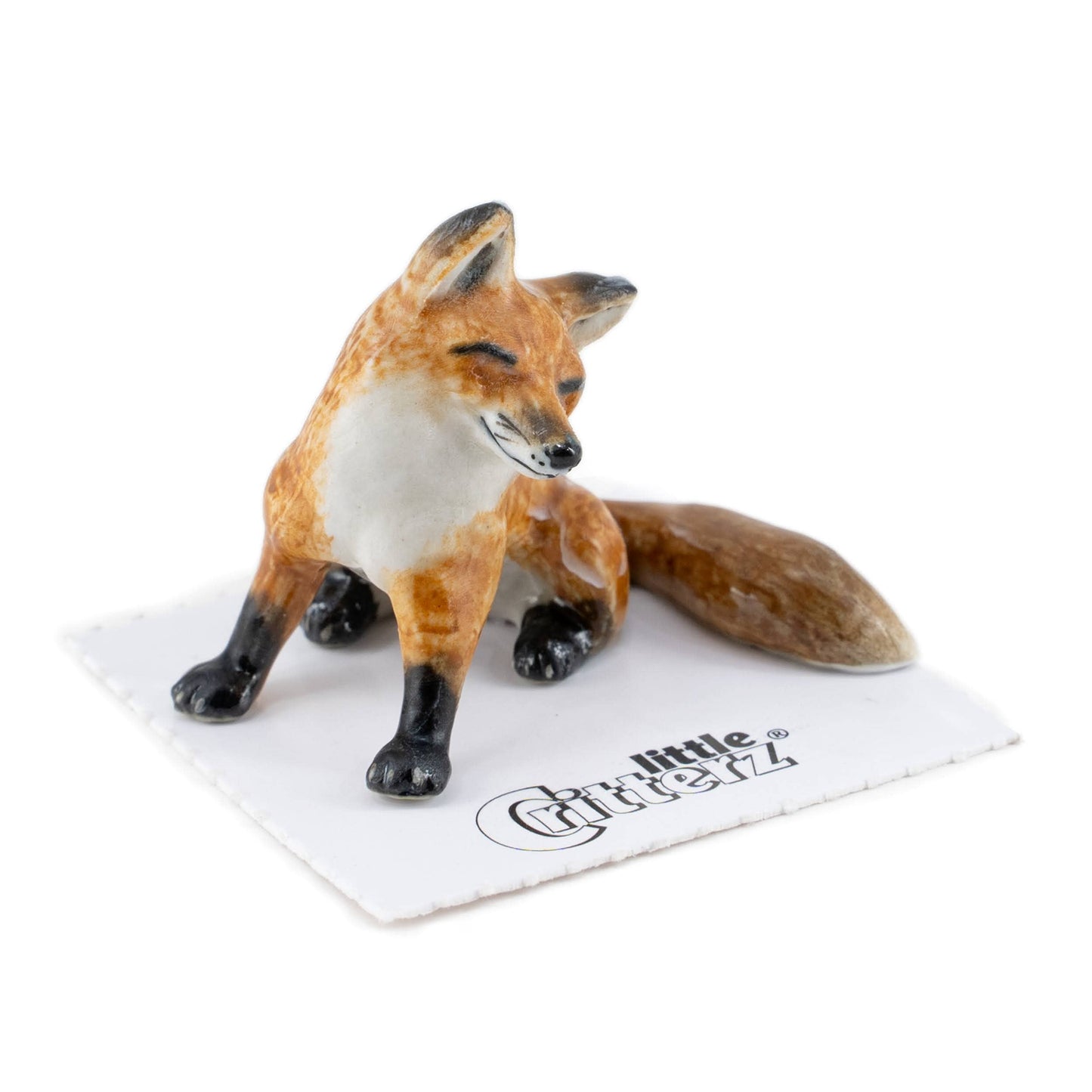 Robin Red Fox Smiling Porcelain Miniature