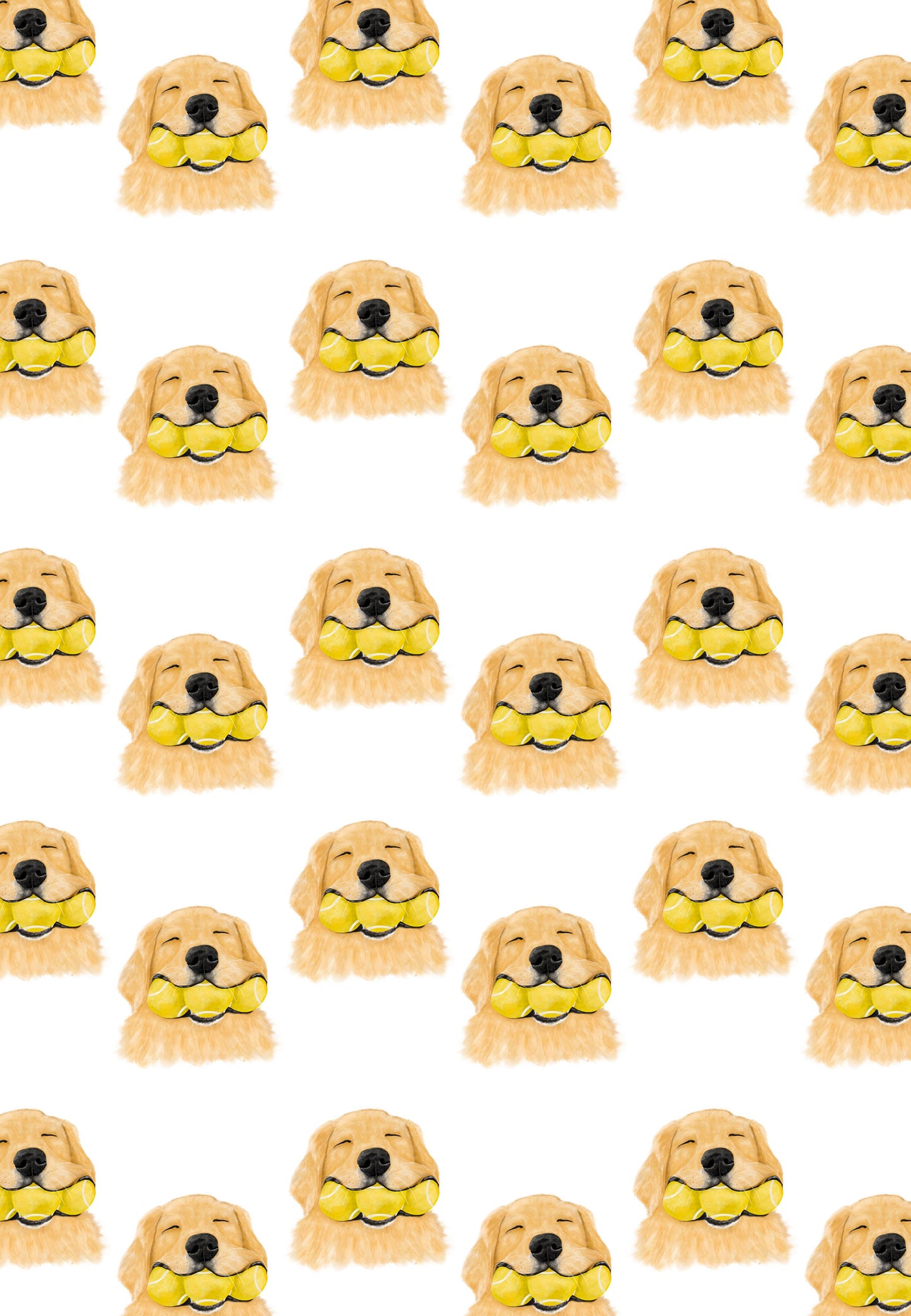Dog With Tennis Balls Wrapping Paper