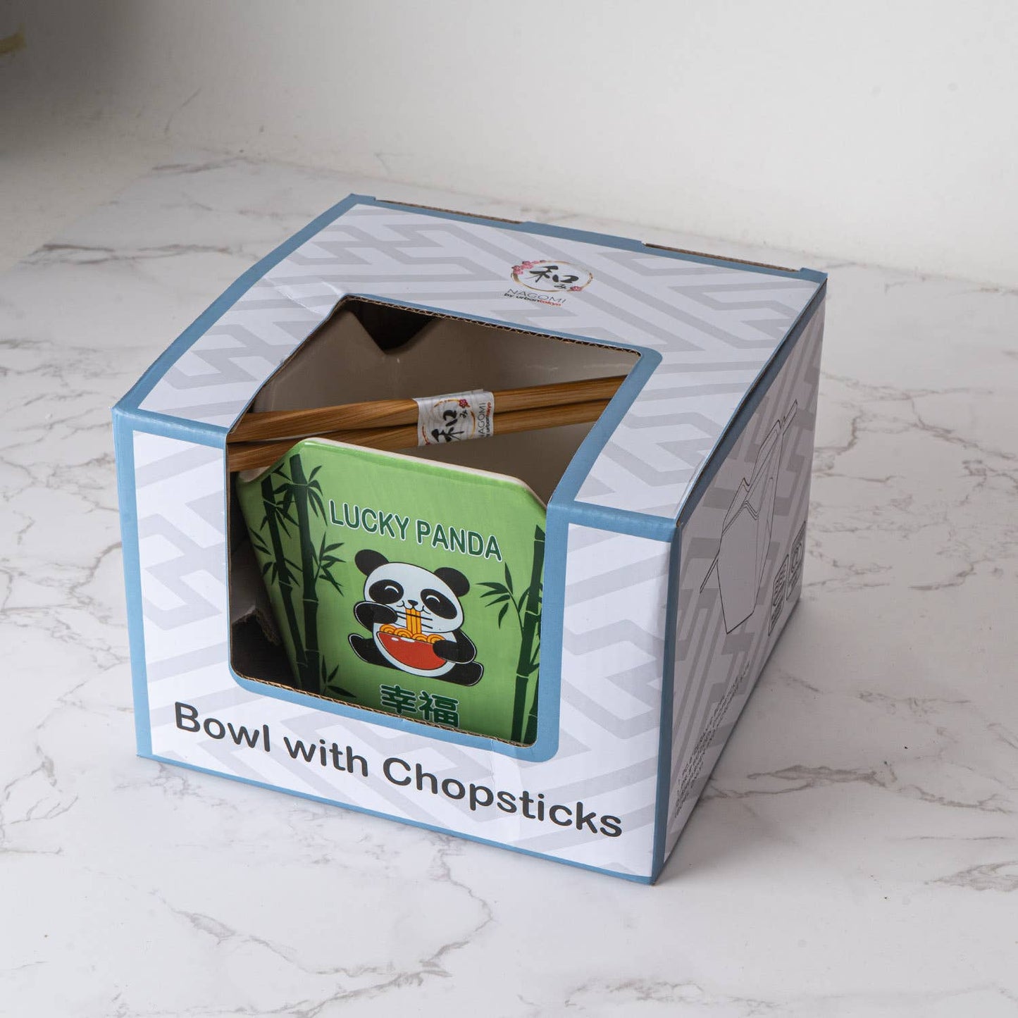 16oz 5"W x 4"H Takeout Box Serving Bowl With Chopsticks Panda (1/24)