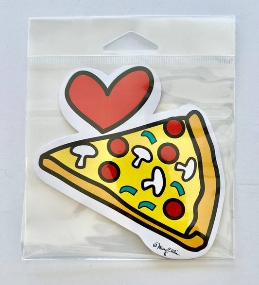 Mary Ellis - Giant Sticker Heart Pizza Love