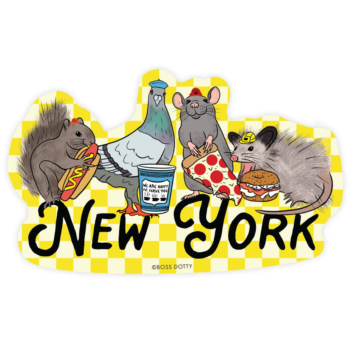 New York City Animals Sticker