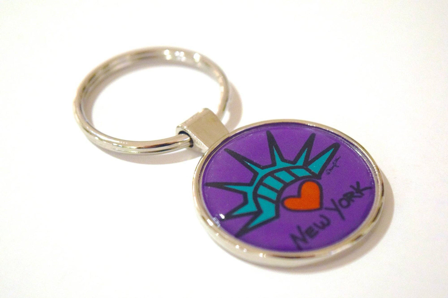 New York Keychain Statue of Liberty Love