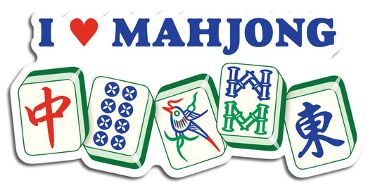 THE FOUND - I Heart Mahjong Die Cut Sticker