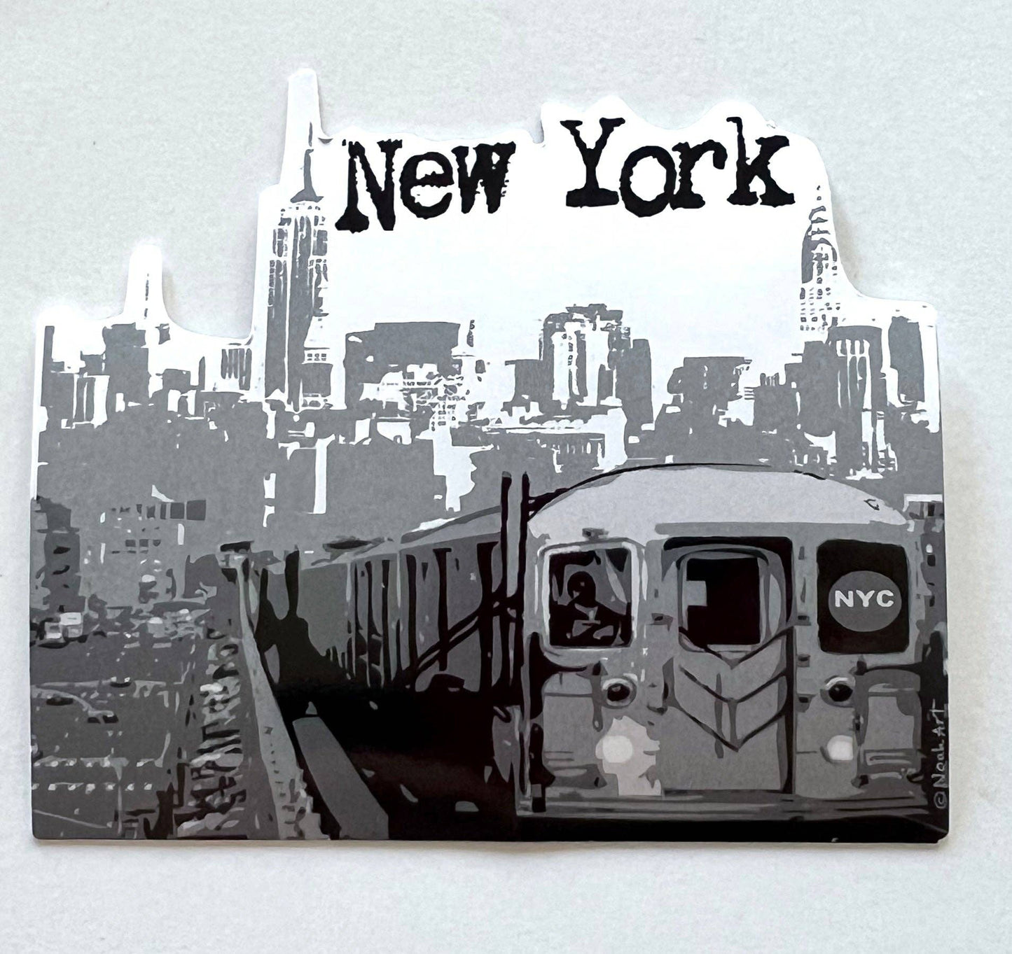 Mary Ellis - New York Giant Sticker Subway Skyline