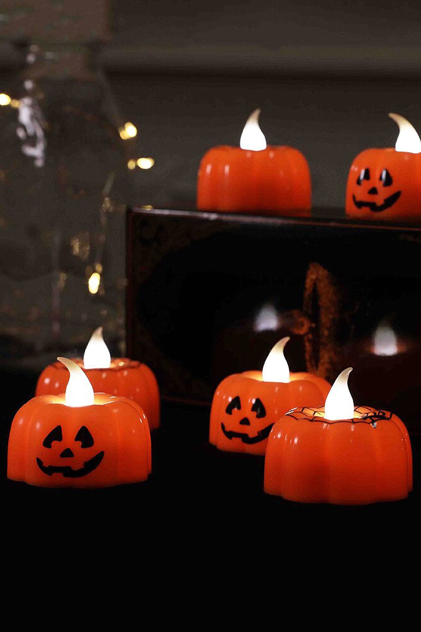 Halloween Pumpkin Lantern Led Candle Tealight