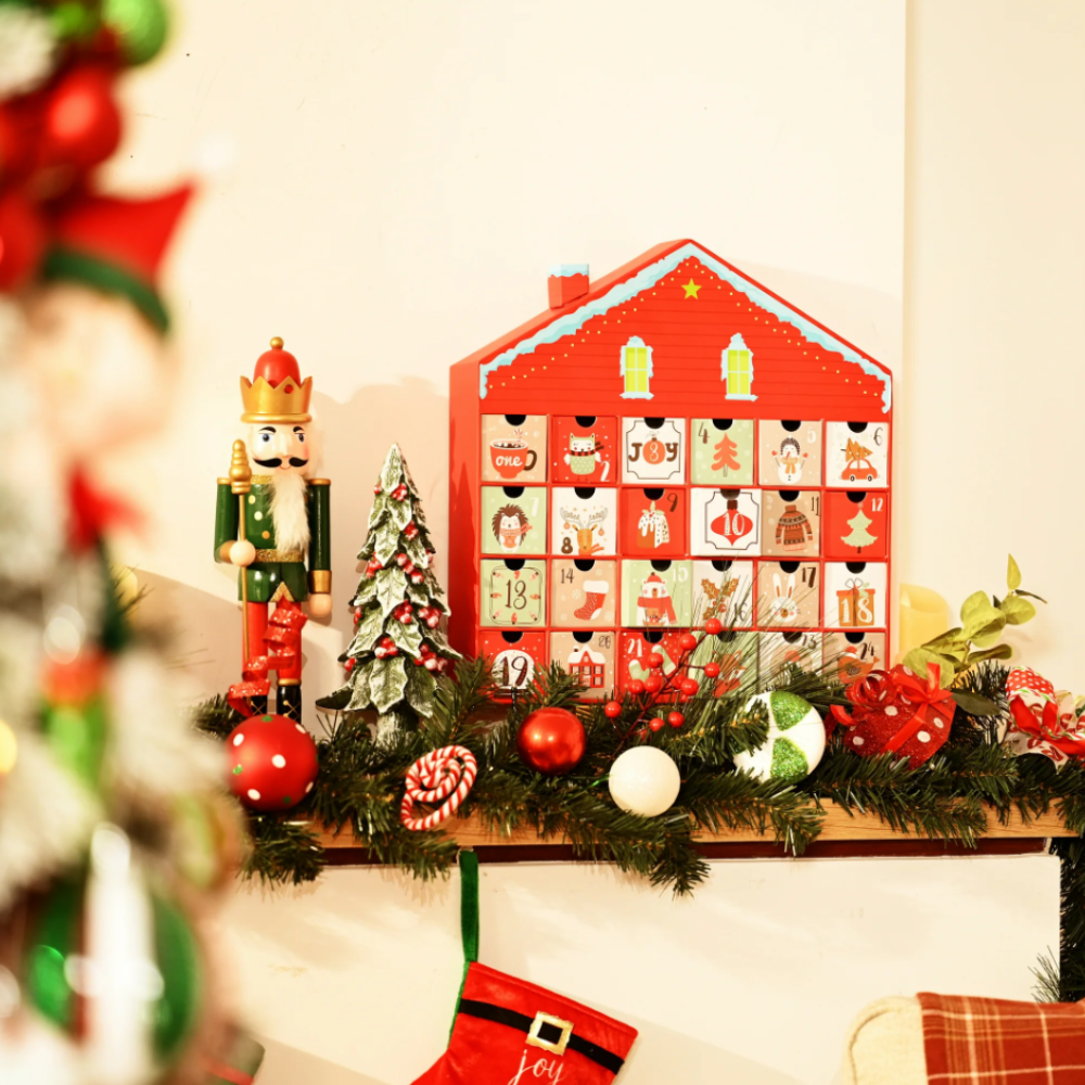 Christmas Advent Calendar House, 24 Drawer Countdown