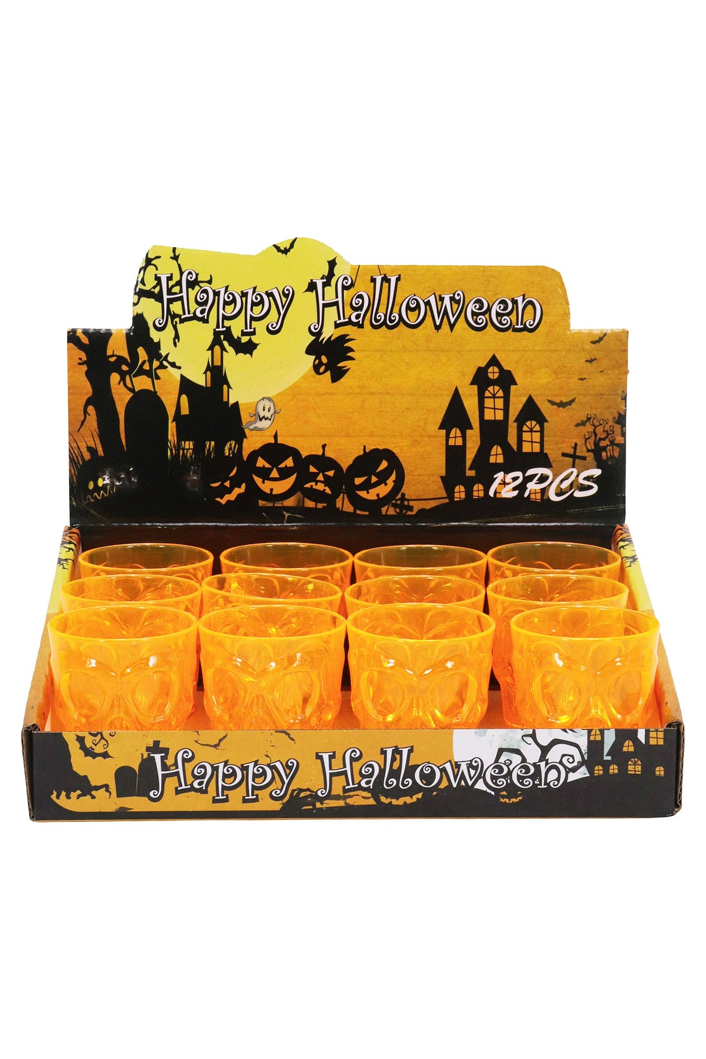 Halloween Skull Led Color Plastic Shot Glass