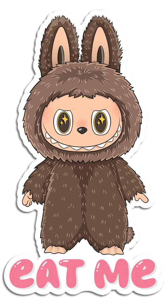 Labubu Eat Me Die Cut Sticker