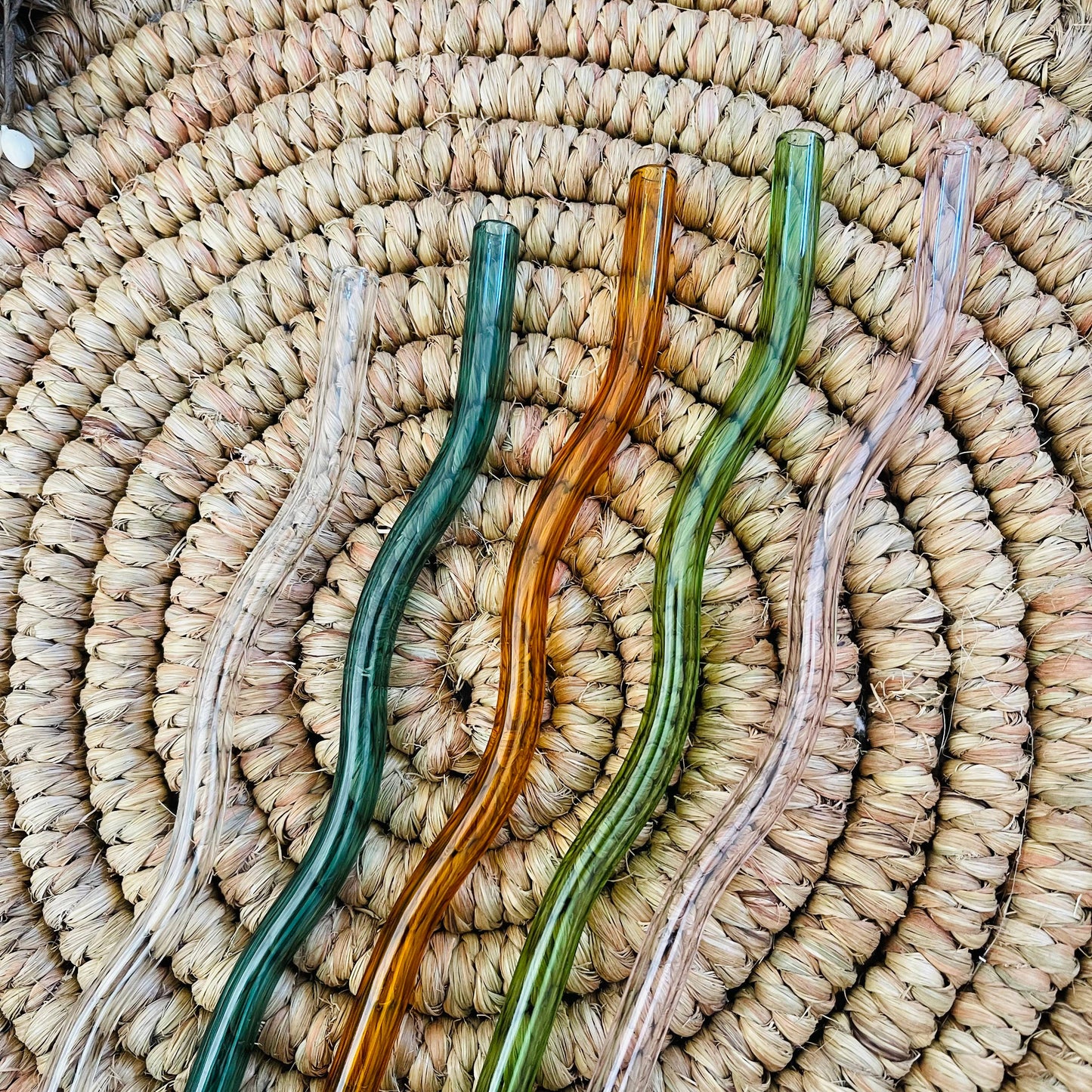 KuriArt Designs - Wavy Reusable Glass Straws