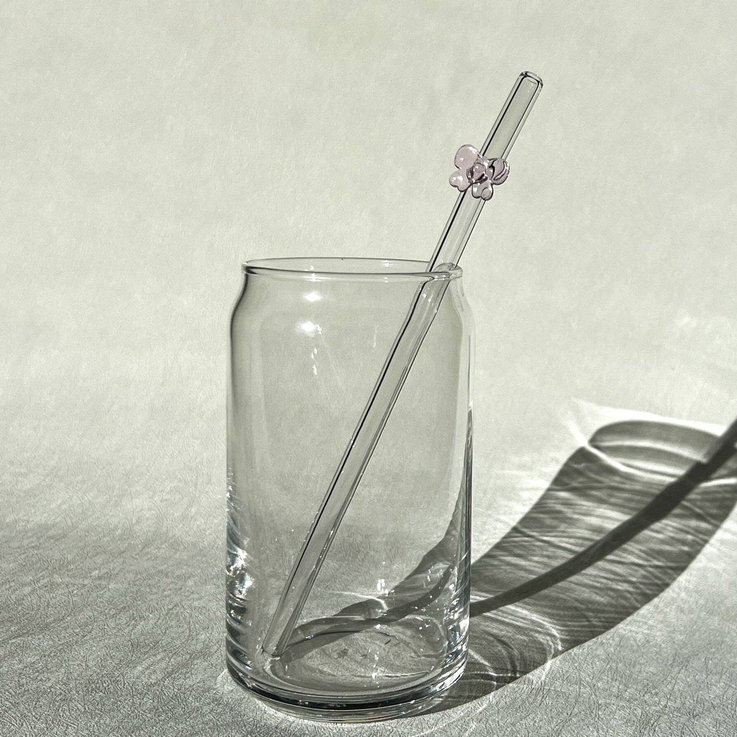 Glass straws with cute decal for 16 oz cup