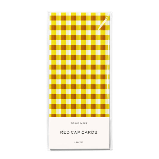 Gold and Yellow Gingham tissue paper