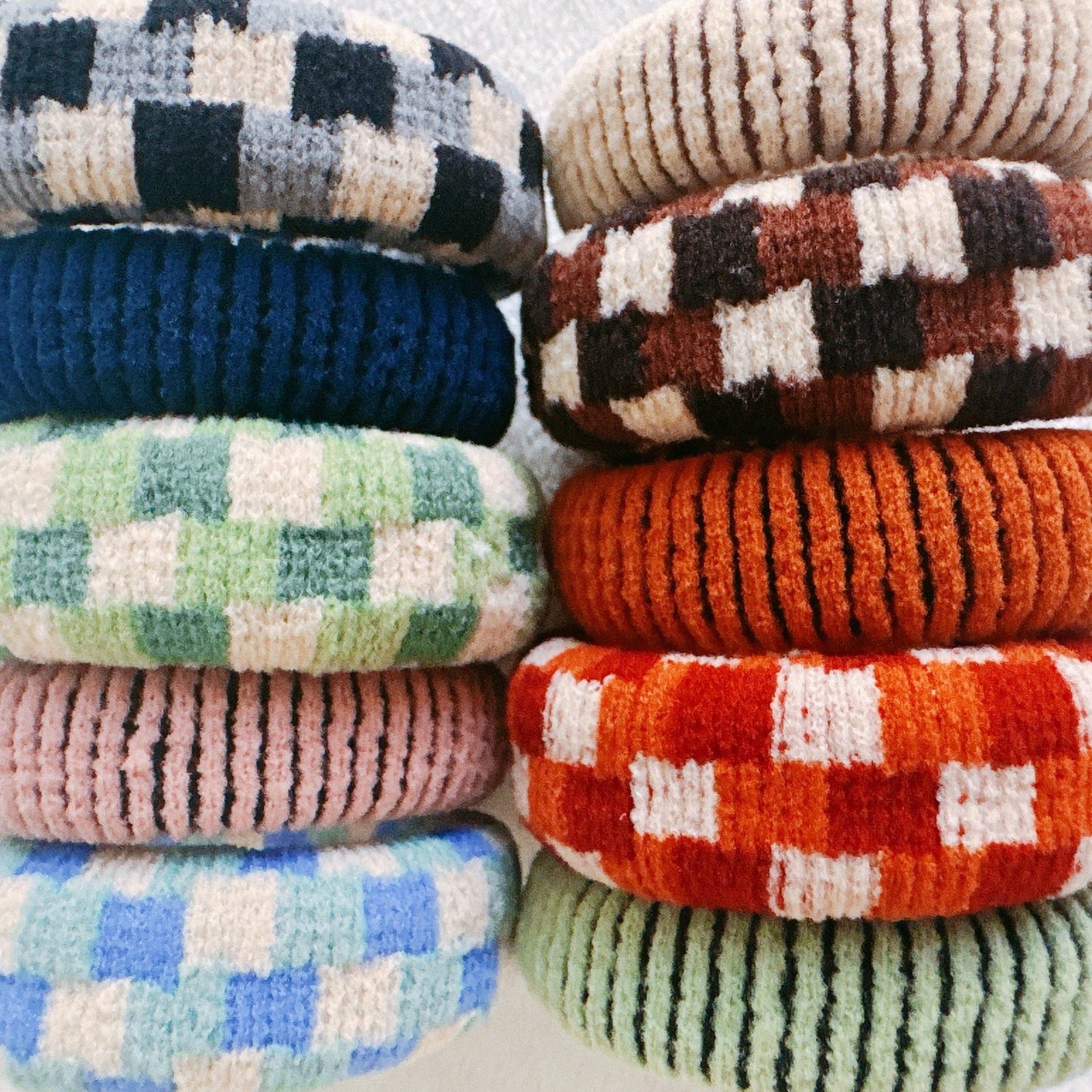 Ellison+Young - Striped Daily Hair Ties Set Of 5